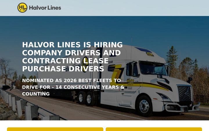 Screenshot of halvorlinesjobs.com