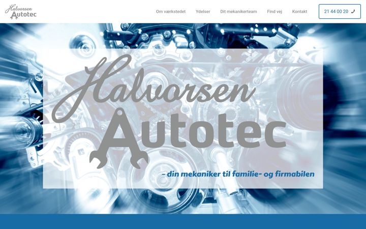 Screenshot of halvorsen-autotec.dk