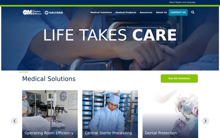 Screenshot of halyardhealth.com