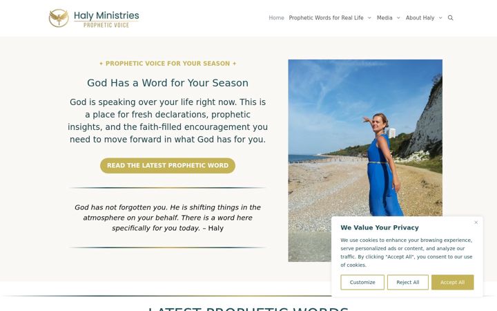 Screenshot of halyministries.com