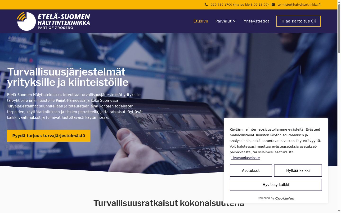 Screenshot des Einwilligungsbanners vor jeglicher Interaktion