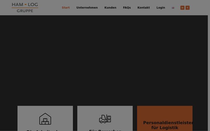 Screenshot of ham-log-gruppe.com