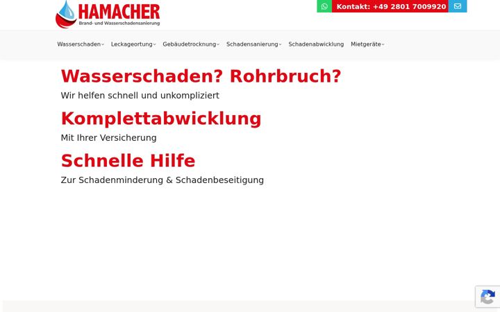 Screenshot of hamacher-sanierung.de