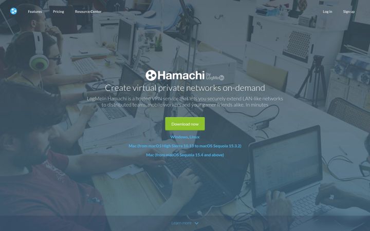 Screenshot of hamachi.cc