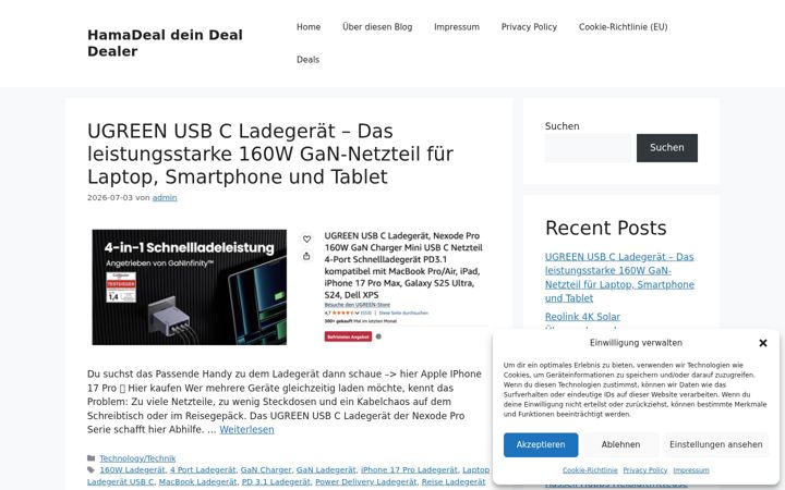 Screenshot of hamadeal.de