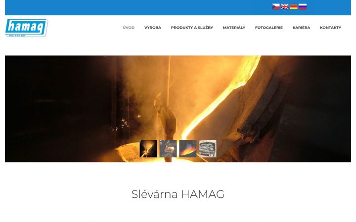 Screenshot of hamag.cz