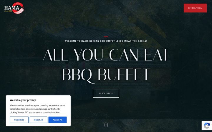 Screenshot of hamakbbq.co.uk