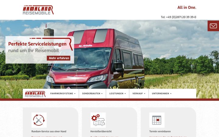 Screenshot of hamaland-reisemobile.de