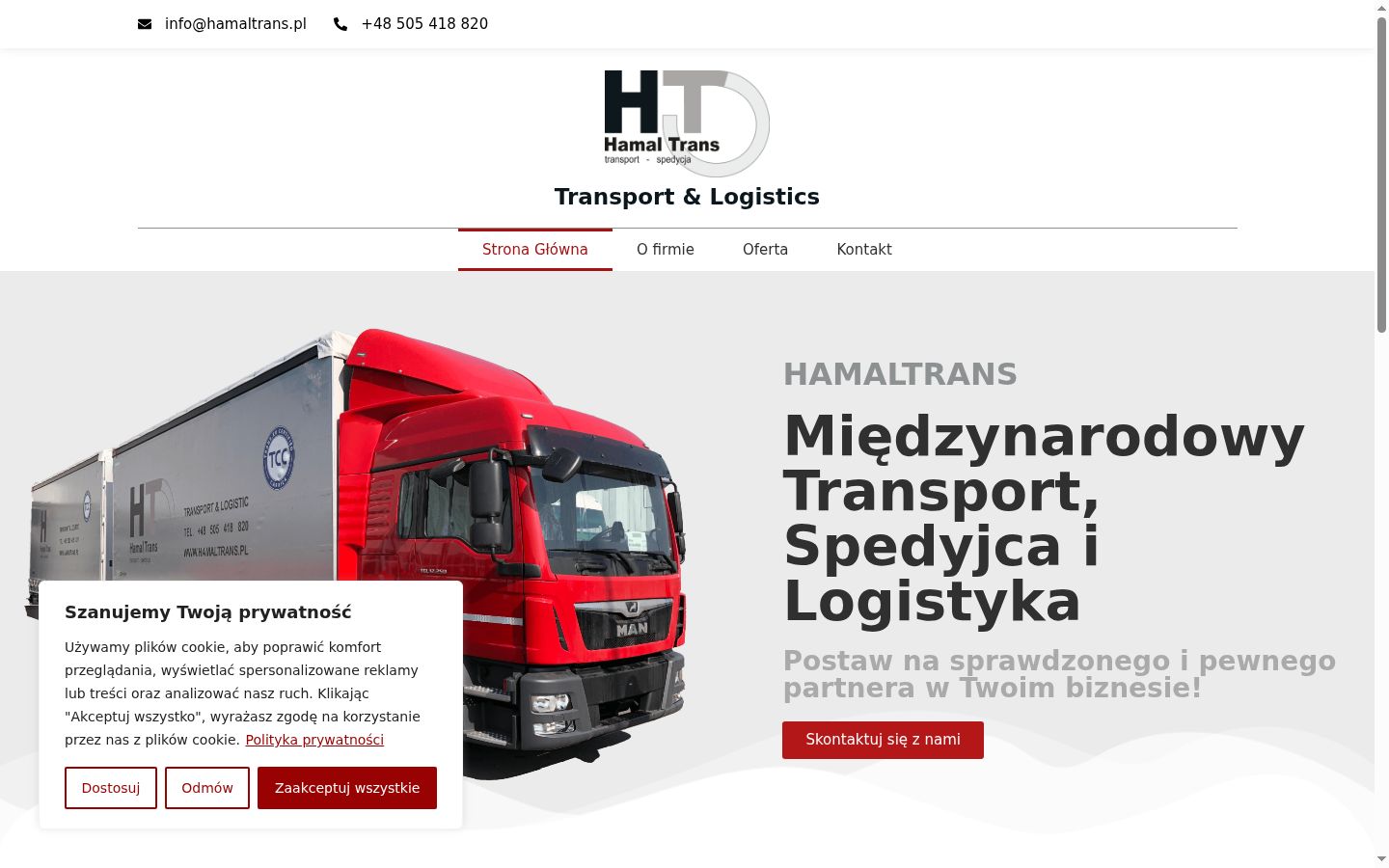 Zrzut ekranu banera zgody wyświetlanego przed jakąkolwiek interakcją