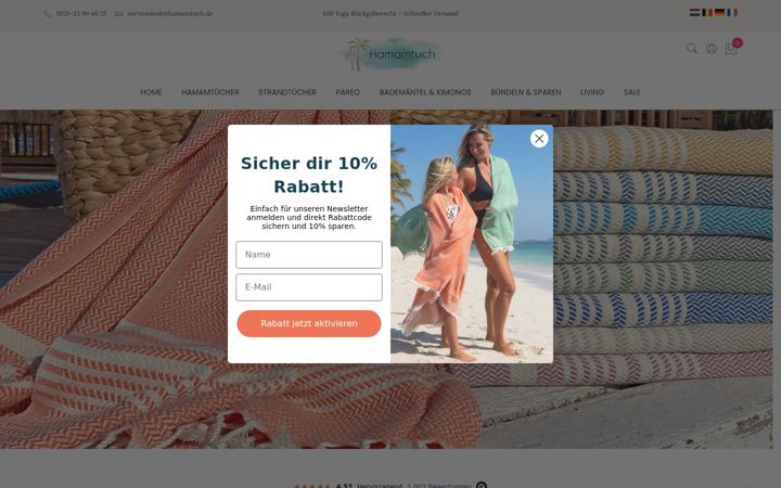 Screenshot of hamamtuch.de