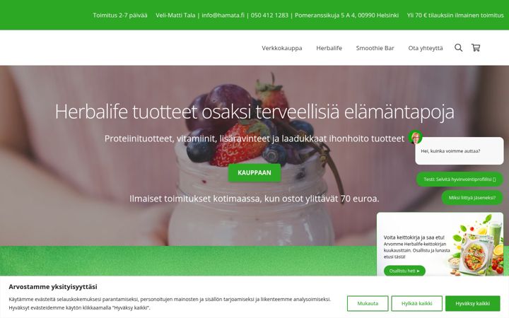 Screenshot of hamata.fi