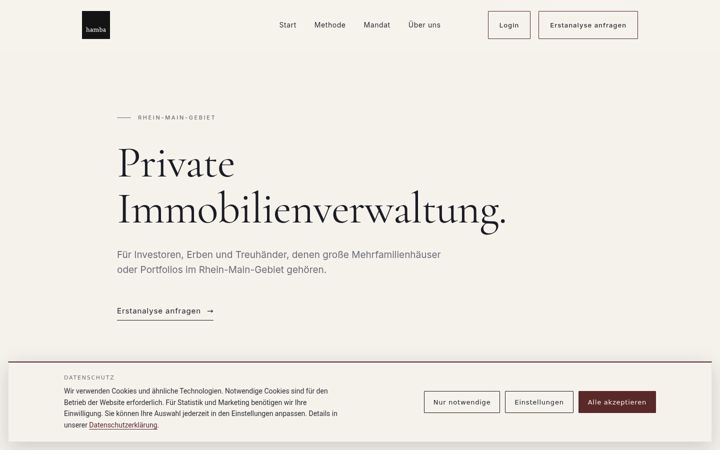 Screenshot of hambacore.com