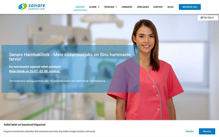 Screenshot of hambaravi.eu