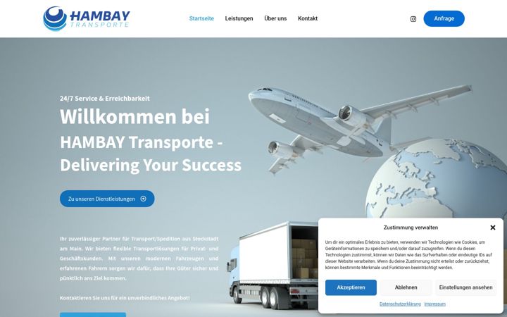 Screenshot of hambay-transporte.de