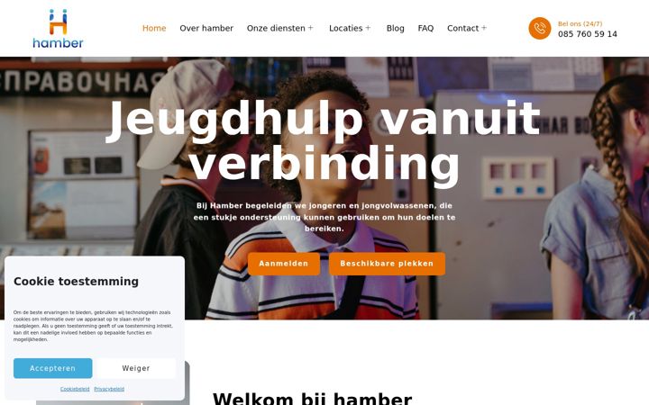 Screenshot of hamber.nl