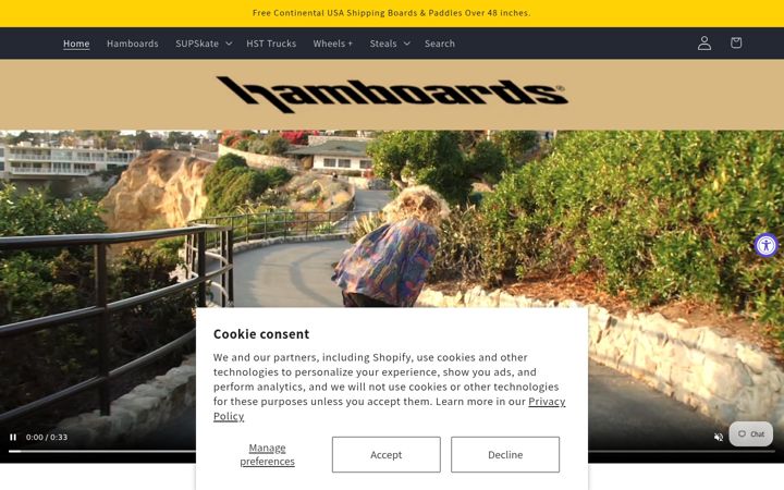 Screenshot of hamboards.com