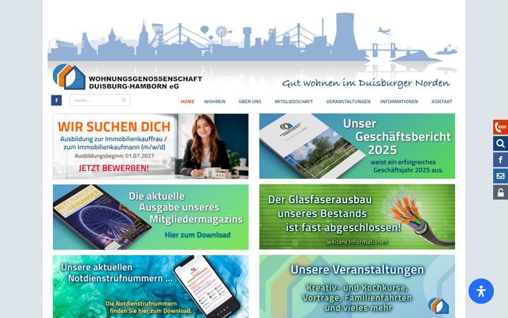 Screenshot of hamborner-woge.de