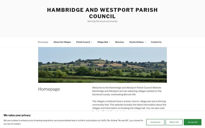 Screenshot of hambridgeandwestport-pc.gov.uk