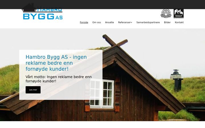 Screenshot of hambrobygg.no