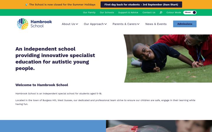 Screenshot of hambrookschool.co.uk