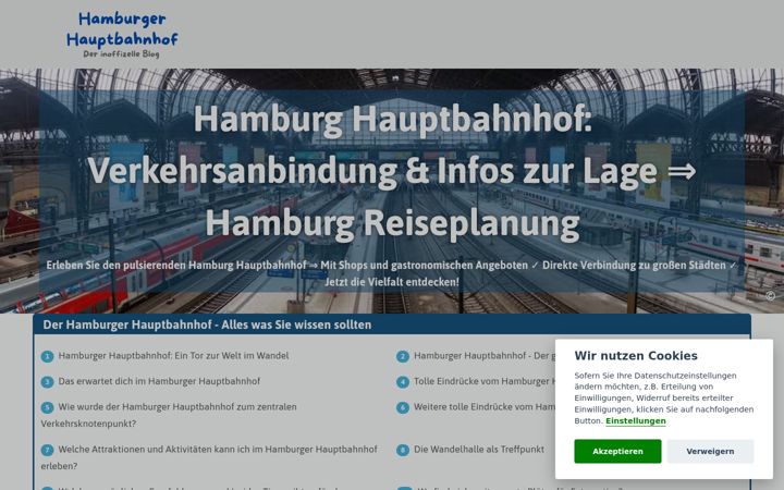 Screenshot of hamburg-hbf-info.de