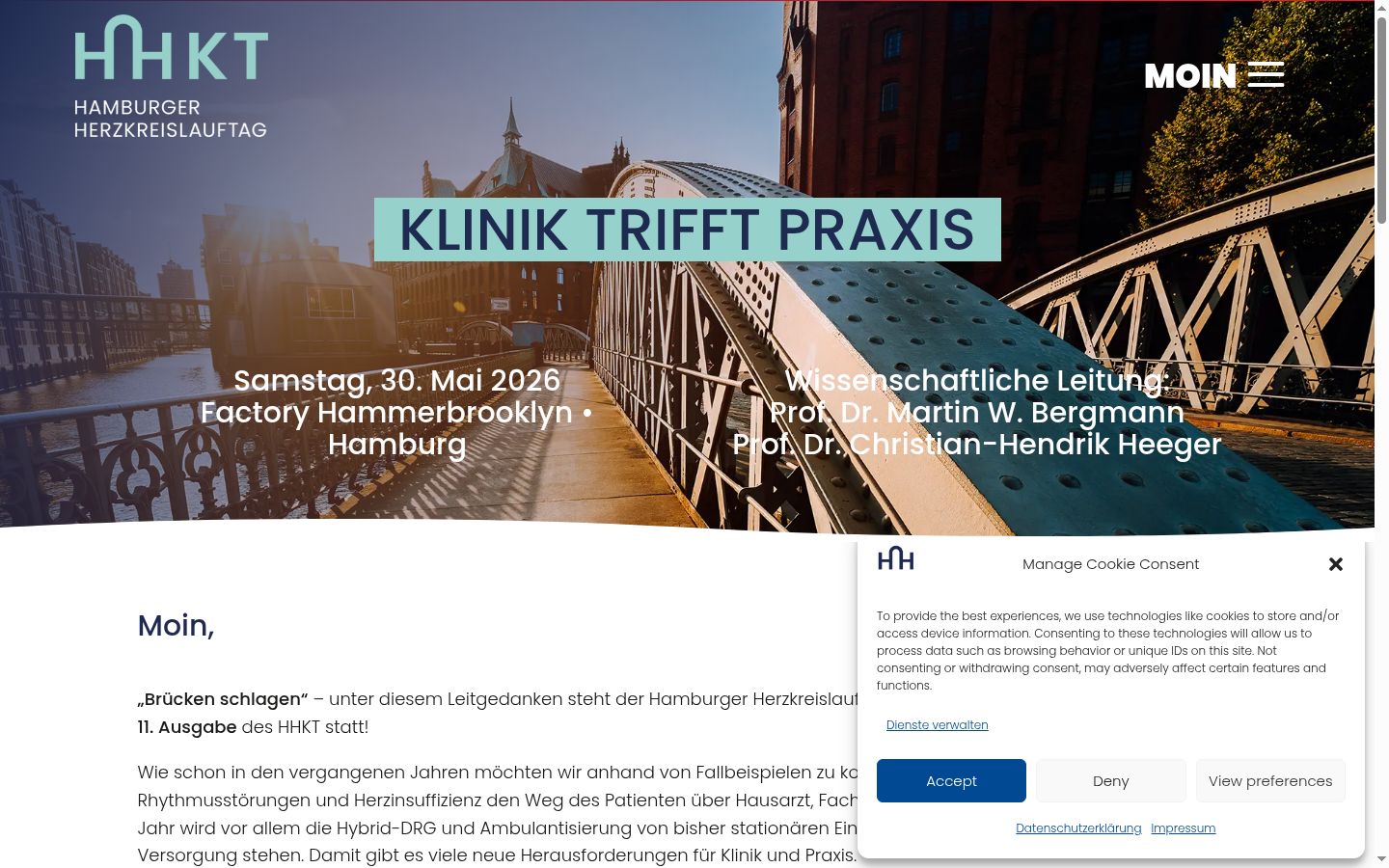 Skærmbillede af samtykkebanneret, som det blev vist før nogen interaktion