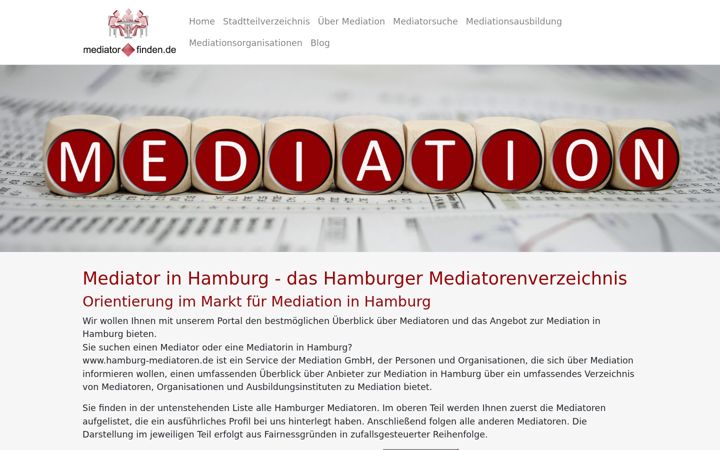 Screenshot of hamburg-mediatoren.de
