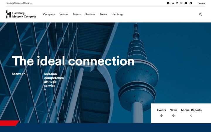 Screenshot of hamburg-messe.com