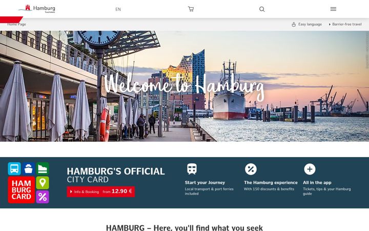 Screenshot of hamburg-travel.com