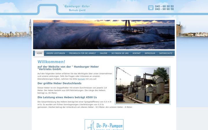 Screenshot of hamburger-heber.de