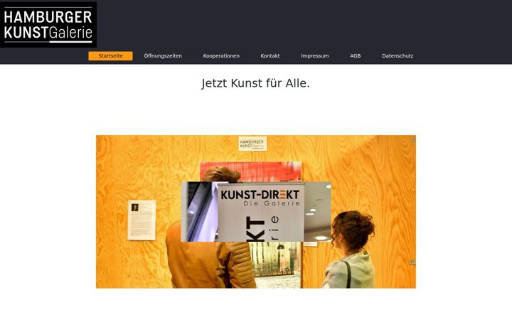 Screenshot του hamburger-kunstgalerie.de