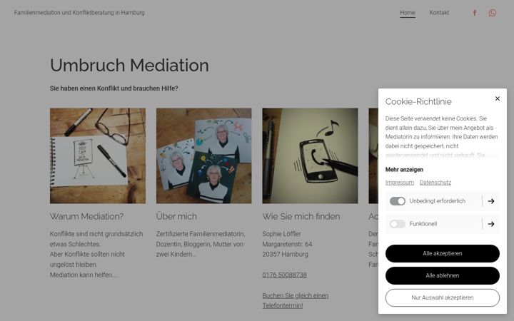 Screenshot of hamburger-mediatorin.de