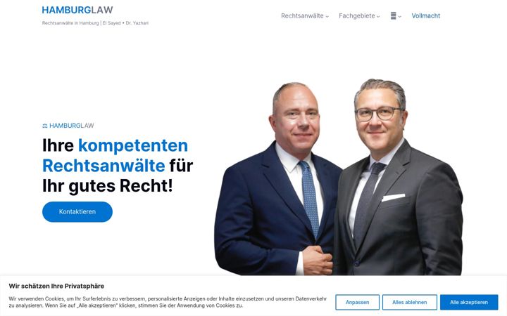 Screenshot of hamburglaw.de