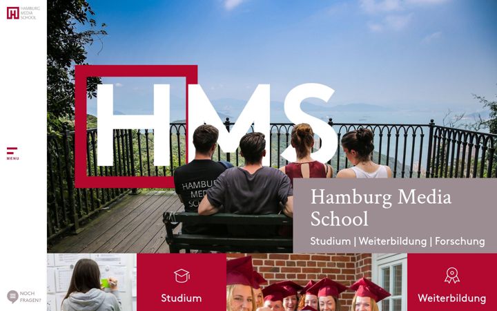 Screenshot of hamburgmediaschool.com