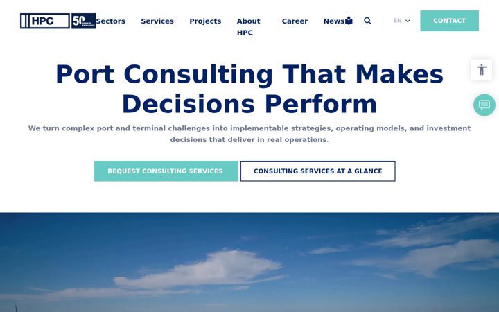 Screenshot of hamburgportconsulting.com