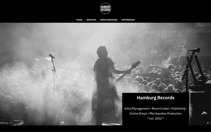 Screenshot of hamburgrecords.com