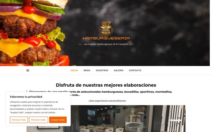 Screenshot of hamburgueseria37.com