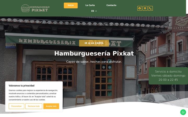 Screenshot of hamburgueseriapixkat.com