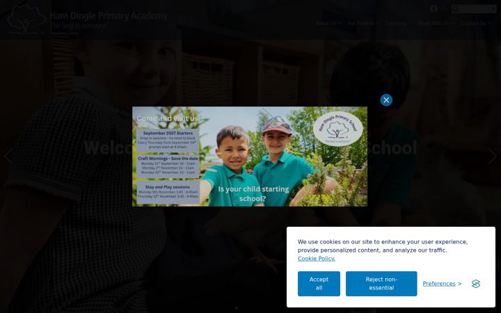 Screenshot of hamdingleprimary.co.uk