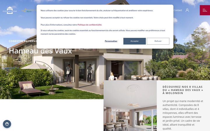 Screenshot of hameau-des-vaux.ch