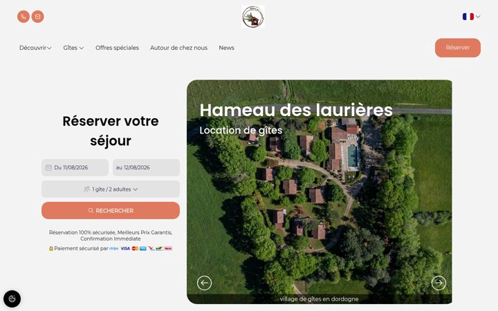 Screenshot of hameau-laurieres.fr