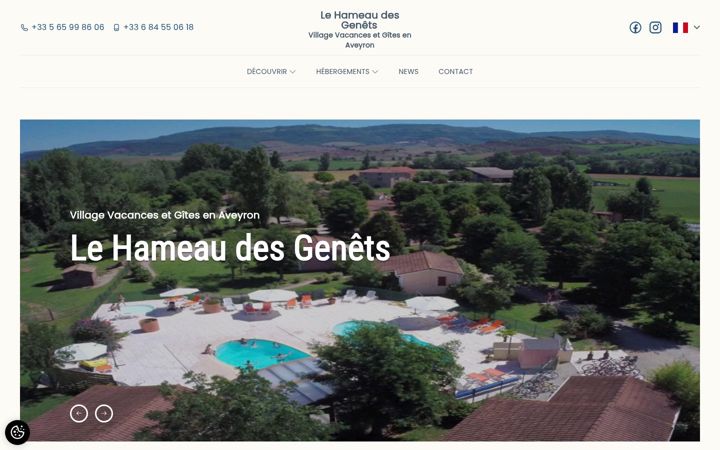 Screenshot of hameaudesgenets.com