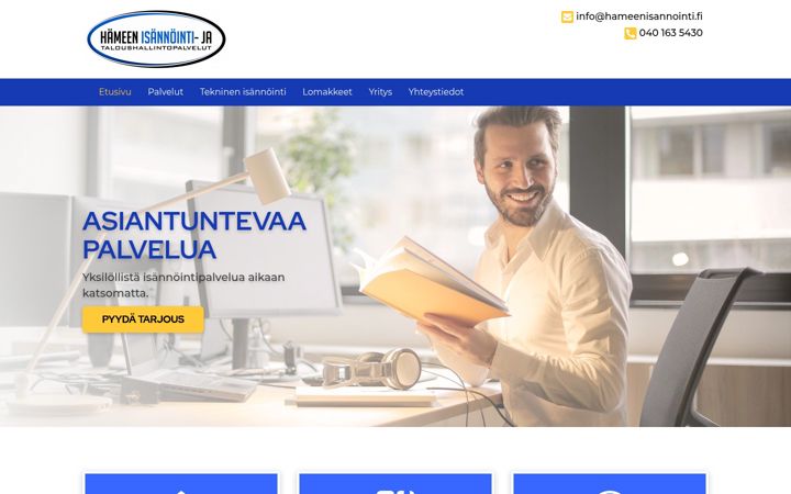 Screenshot of hameenisannointi.fi