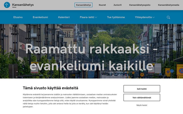 Captură de ecran a hameenkl.fi