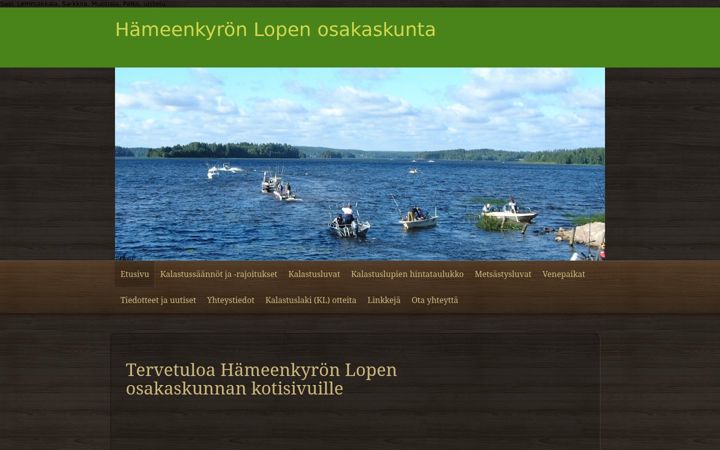 Screenshot of hameenkyronlopenosakaskunta.fi