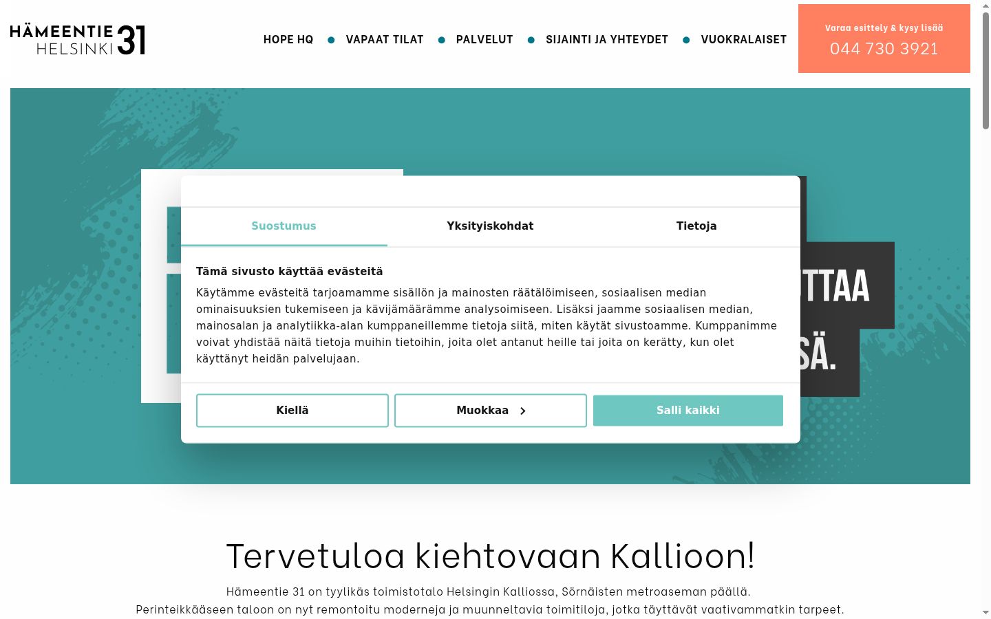 Sutikimo reklamjuostės, rodytos prieš bet kokią sąveiką, ekrano kopija