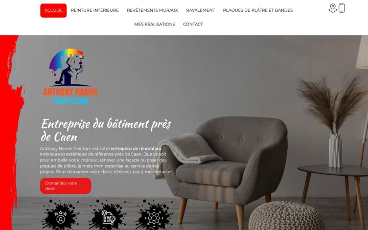Screenshot of hamelanthonypeinture.fr