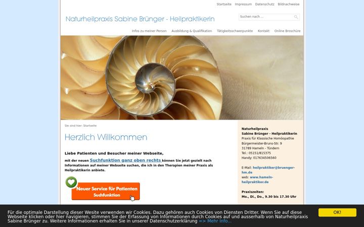 Screenshot of hameln-heilpraktiker.de