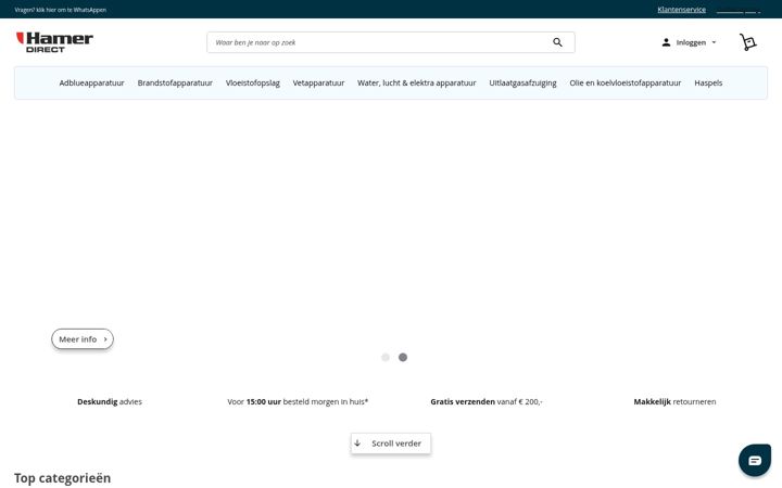 Screenshot of hamerdirect.nl