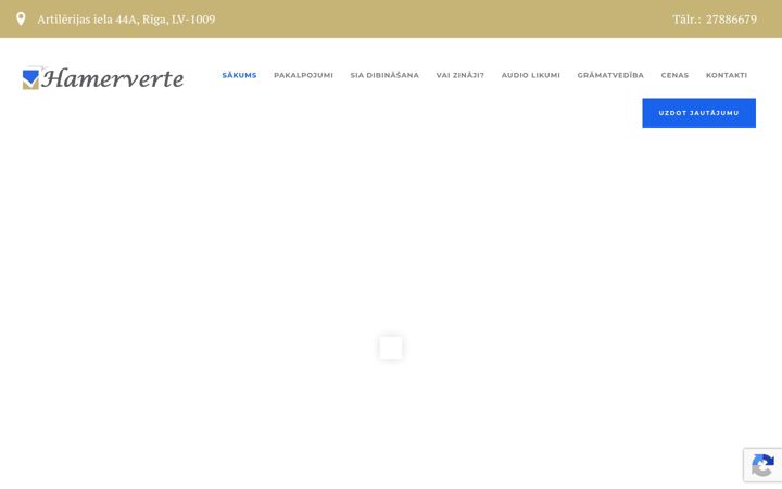 Screenshot of hamerverte.lv